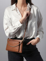 Cross Body Tas Jet Set Leder Michael kors Bruin jet set F5GJ6C8L-vue-porte